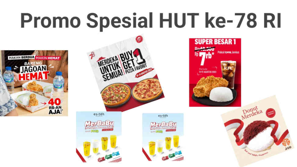 Attachment for Promo Makanan dan Minuman Spesial HUT ke-80 RI, Mulai dari Ayam Goreng, Kopi, hingga Pizza